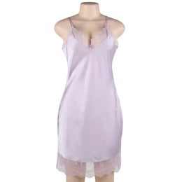 KissICON Women Lingerie Nightgown Silk Satin Slip Dress Nightie Lace Chemise Sexy Night Dress Lingerie Plus Size Nightgown Nightwear