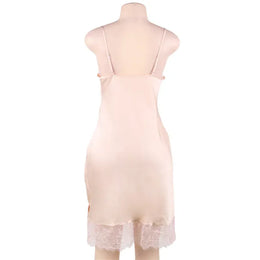 KissICON Women Lingerie Nightgown Silk Satin Slip Dress Nightie Lace Chemise Sexy Night Dress Lingerie Plus Size Nightgown Nightwear