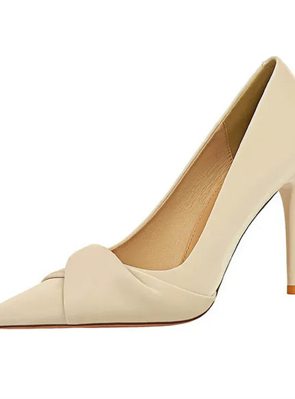 KissICON Women Luxury Suede Shallow Mouth Pointed Toe Thin