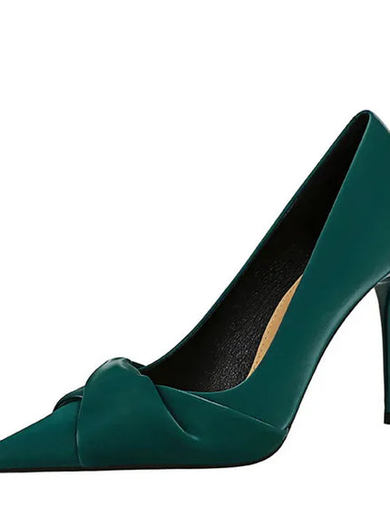 KissICON Women Luxury Suede Shallow Mouth Pointed Toe Thin