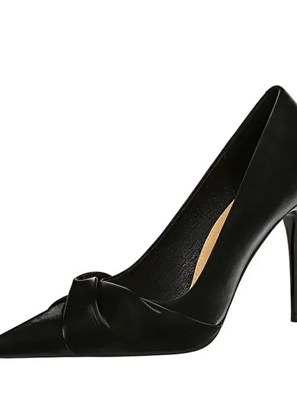 KissICON Women Luxury Suede Shallow Mouth Pointed Toe Thin