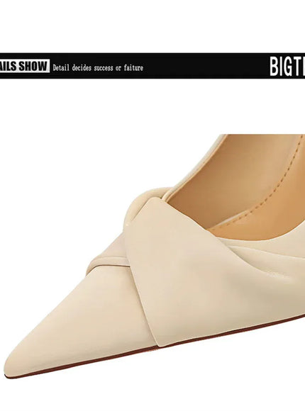 KissICON Women Luxury Suede Shallow Mouth Pointed Toe Thin