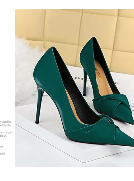 KissICON Women Luxury Suede Shallow Mouth Pointed Toe Thin