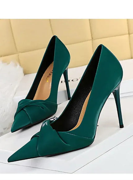 KissICON Women Luxury Suede Shallow Mouth Pointed Toe Thin