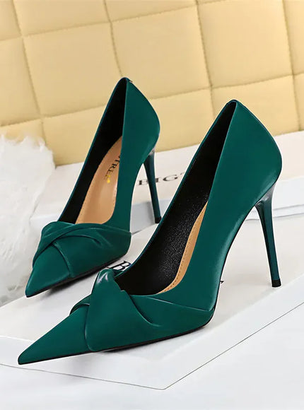 KissICON Women Luxury Suede Shallow Mouth Pointed Toe Thin