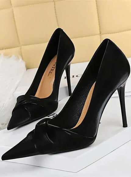 KissICON Women Luxury Suede Shallow Mouth Pointed Toe Thin