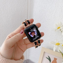 KissICON Women Metal Strap for Apple Watch Band 10 9 8 Ultra 46mm 42mm 49mm 7 SE 6 5 41mm 45mm 44/40mm Lady Gold Steel Bracelet Wristband