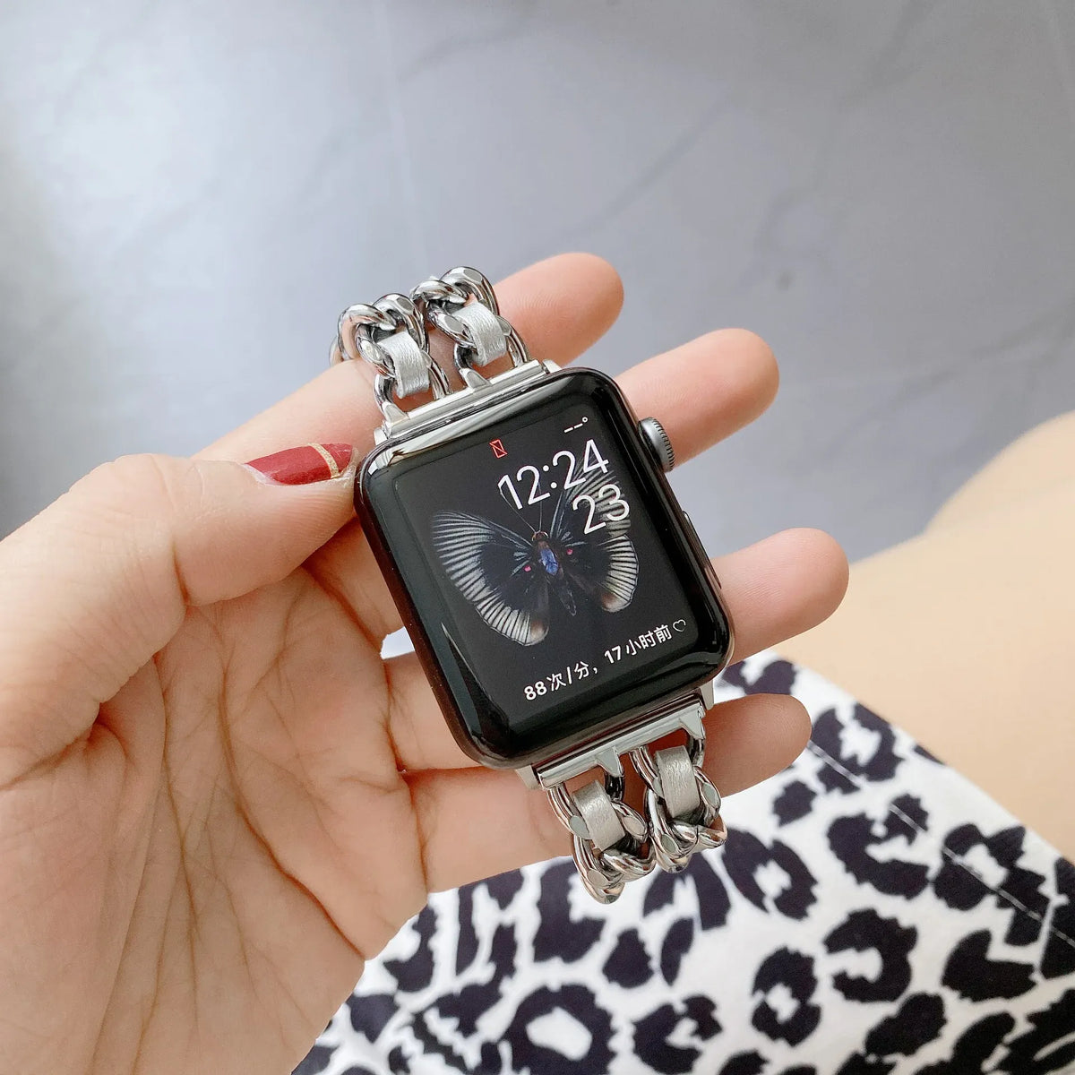 KissICON Women Metal Strap for Apple Watch Band 10 9 8 Ultra 46mm 42mm 49mm 7 SE 6 5 41mm 45mm 44/40mm Lady Gold Steel Bracelet Wristband