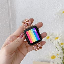 KissICON Women Metal Strap for Apple Watch Band 10 9 8 Ultra 46mm 42mm 49mm 7 SE 6 5 41mm 45mm 44/40mm Lady Gold Steel Bracelet Wristband