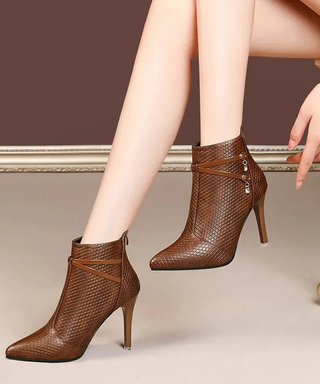 KissICON Women's Boots 2022 New Large Size High-heeled Fashion