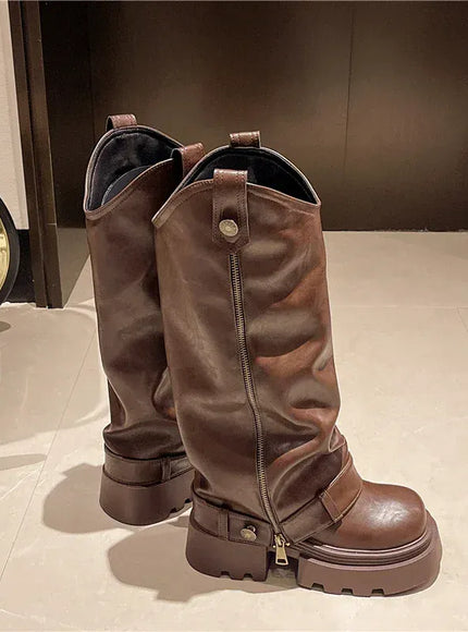 KissICON Women's Boots 2025 New Style Retro High Western