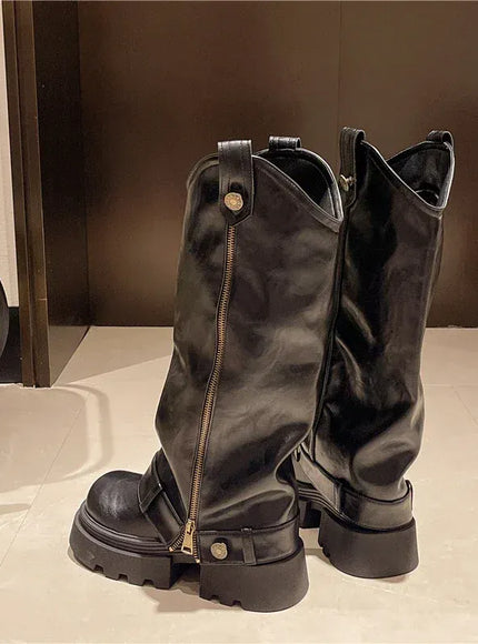 KissICON Women's Boots 2025 New Style Retro High Western