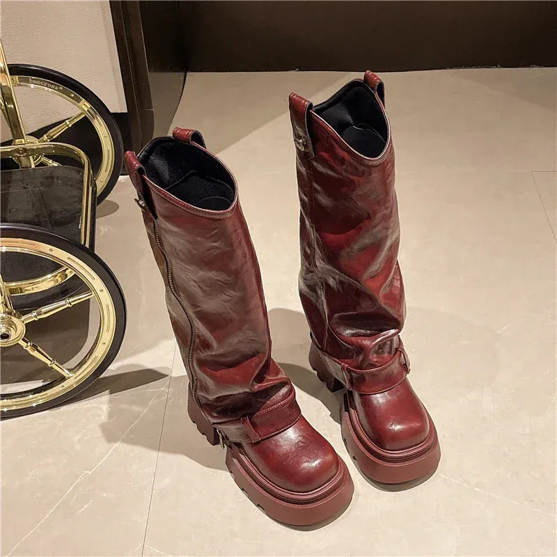 KissICON Women's Boots 2025 New Style Retro High Western