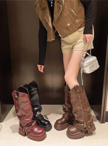KissICON Women's Boots 2025 New Style Retro High Western