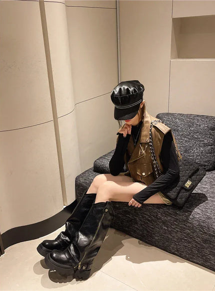 KissICON Women's Boots 2025 New Style Retro High Western