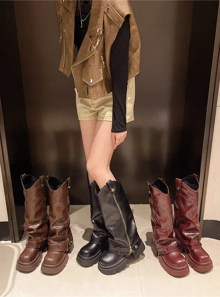 KissICON Women's Boots 2025 New Style Retro High Western