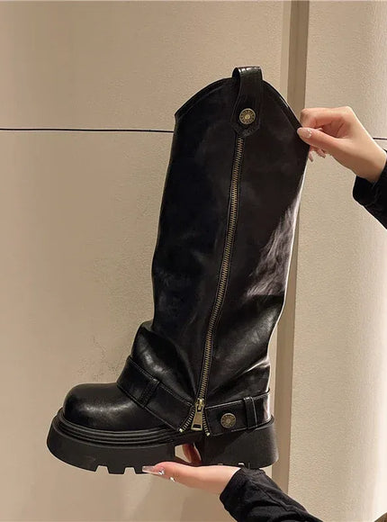KissICON Women's Boots 2025 New Style Retro High Western