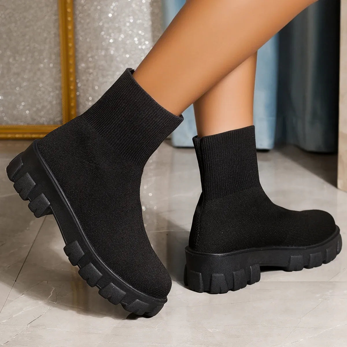 KissICON Women's Boots 2025 Platform Boots for Autumn Winter