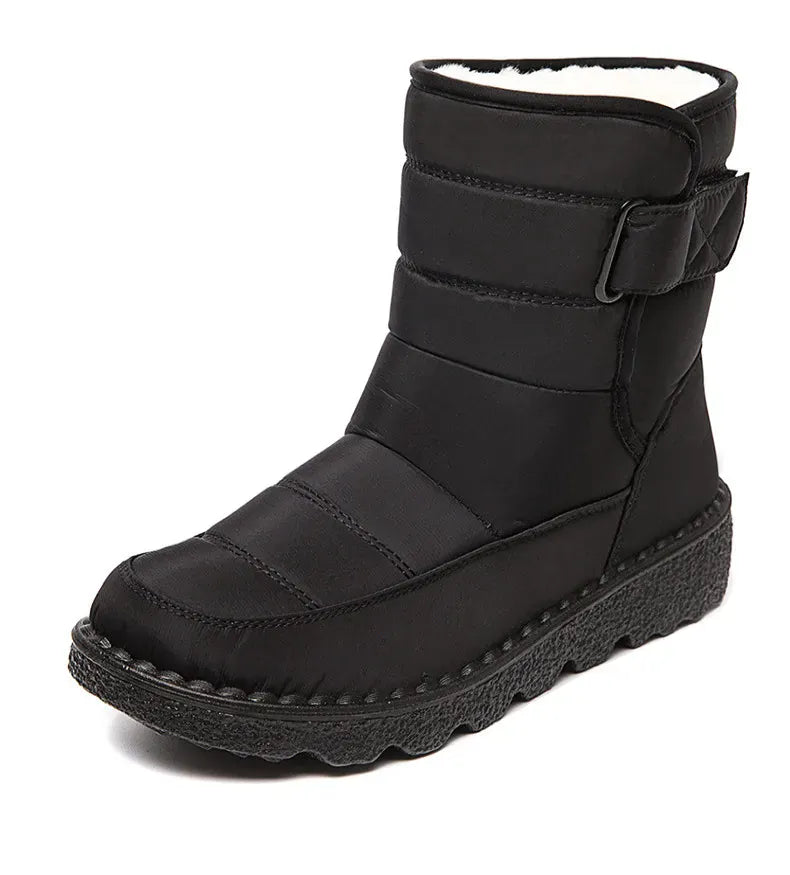 KissICON Women's Boots Low Heels Fur Boots For Winter