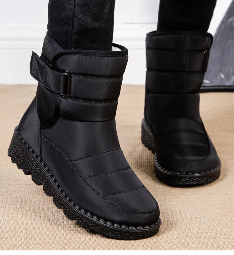 KissICON Women's Boots Low Heels Fur Boots For Winter