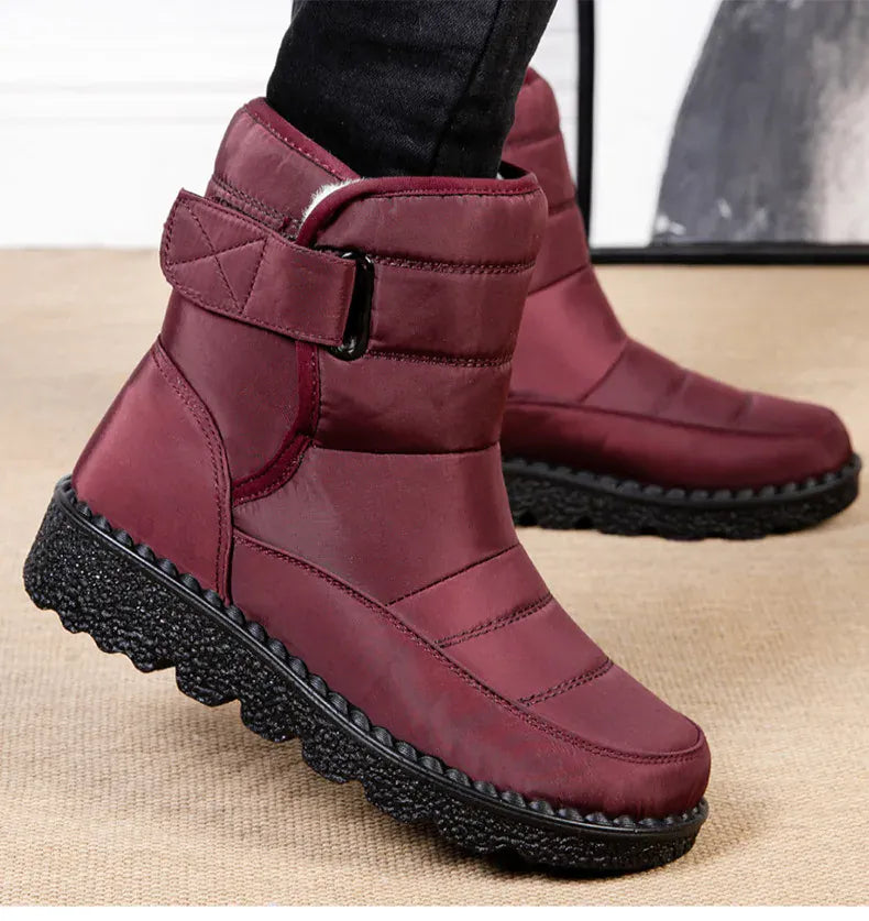 KissICON Women's Boots Low Heels Fur Boots For Winter