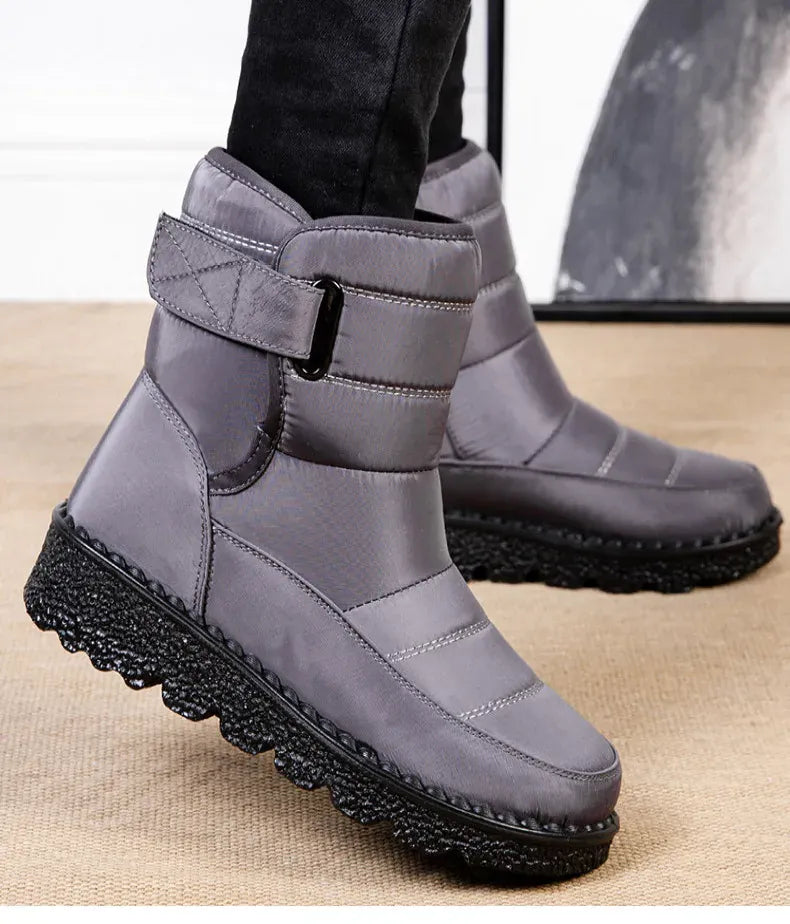 KissICON Women's Boots Low Heels Fur Boots For Winter