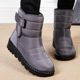 KissICON Women's Boots Low Heels Fur Boots For Winter