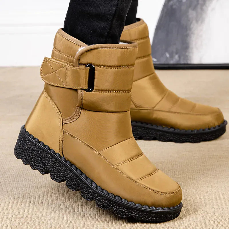 KissICON Women's Boots Low Heels Fur Boots For Winter