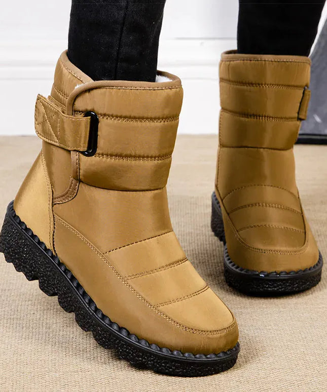 KissICON Women's Boots Low Heels Fur Boots For Winter