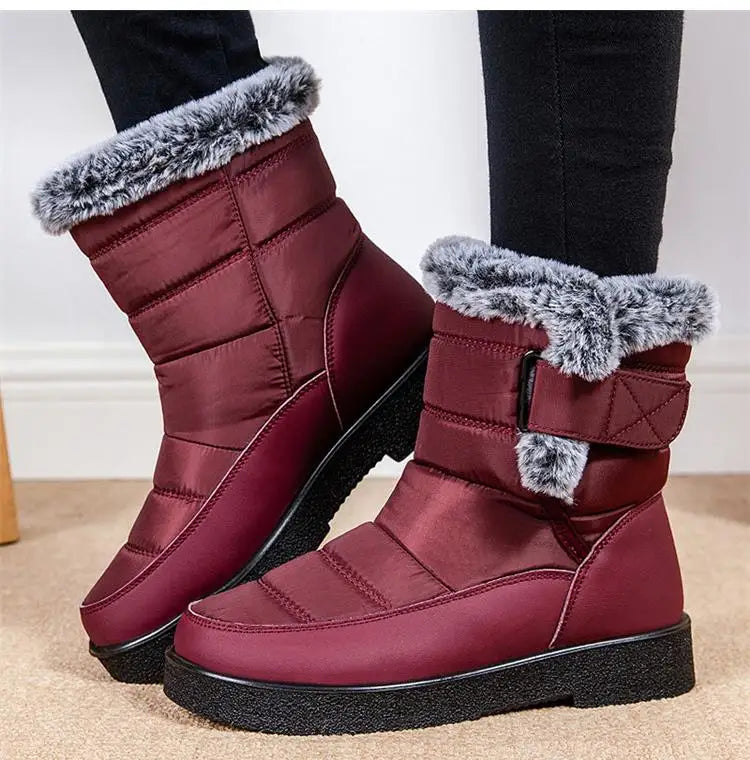 KissICON Women's Boots Snow New Women Shoes Platform Shoes