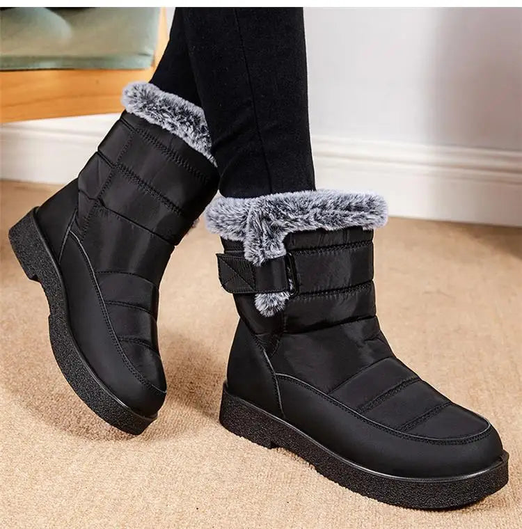 KissICON Women's Boots Snow New Women Shoes Platform Shoes