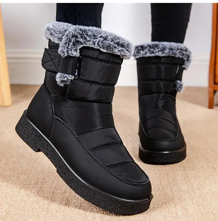 KissICON Women's Boots Snow New Women Shoes Platform Shoes