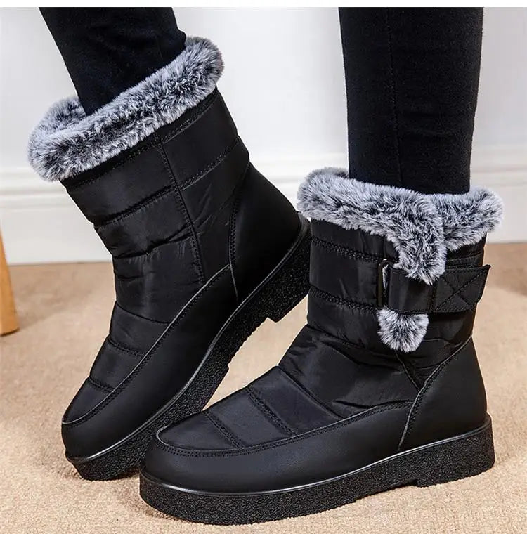 KissICON Women's Boots Snow New Women Shoes Platform Shoes