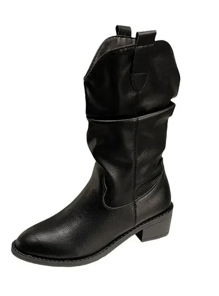 KissICON Women's Boots Winter 2024 Fashion Casual Low Heel
