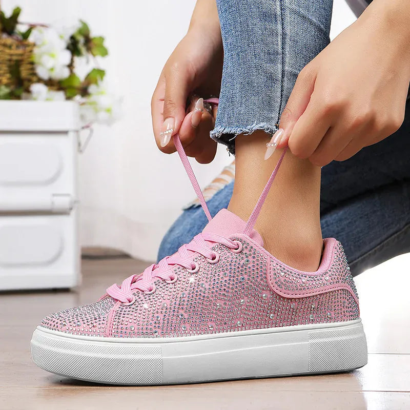 Dropshipman Women's Breathable Mesh Patchwork Lace-Up Sneakers – Casual Trainers
