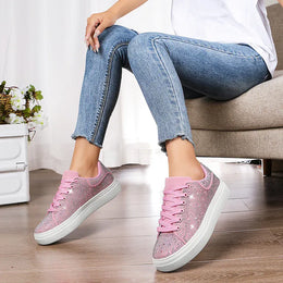 Dropshipman Women's Breathable Mesh Patchwork Lace-Up Sneakers – Casual Trainers