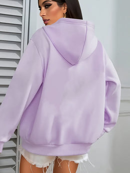 jkthpu-45 Women's Casual Beige Hoodie with Stylish Mom Life