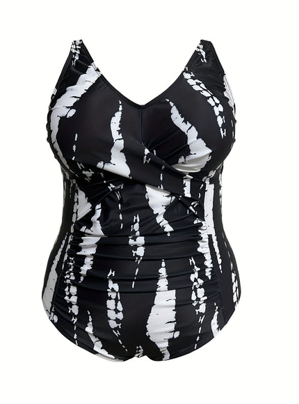 KissICON Women's Curve Black White Print Halter Top