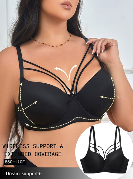 KissICON Women's Curve Bras – Underwire Full Coverage