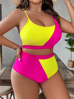 KissICON Women's Curve Color Block Bikini – High-stretch
