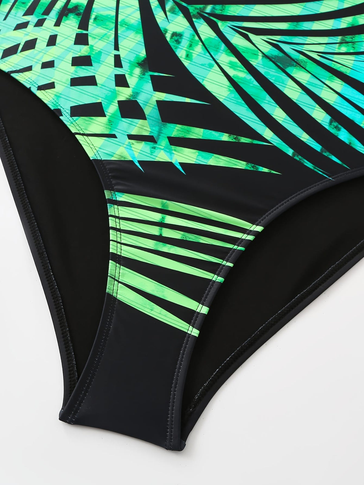 KissICON Women's Curve One-piece Swimsuit – Tropical Leaf Print