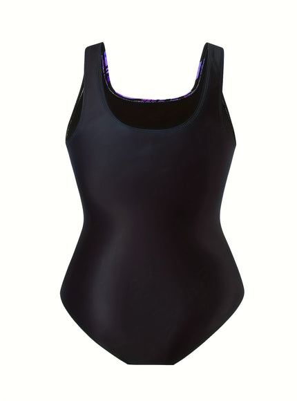 KissICON Women's Curve One-piece Swimsuit – Tropical Leaf Print