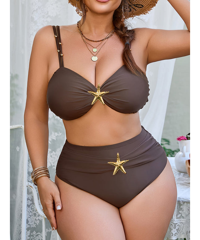 KissICON Women's Curve Solid Color Two-piece Bikini
