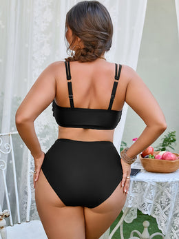 KissICON Women's Curve Solid Color Two-piece Bikini –