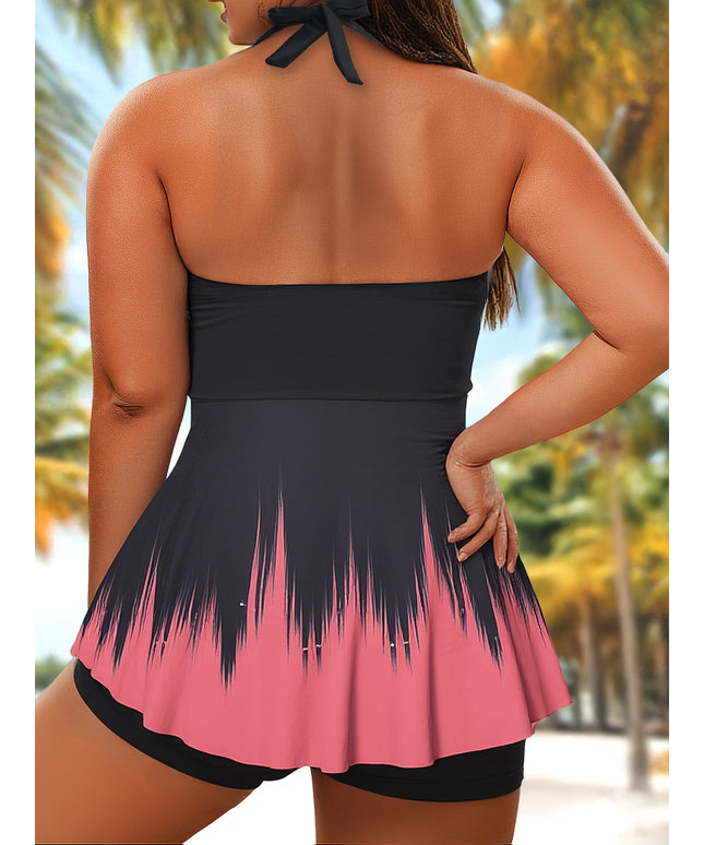 KissICON Women's Curve Tankini – Conservative Adjustable Straps