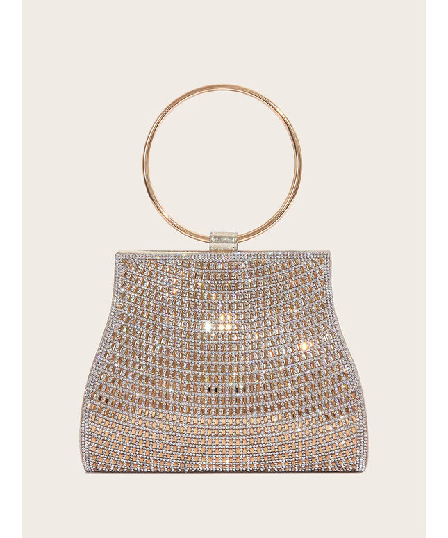 Dropshipman Women's Diamond Handbags Rhinestones Evening Bags Bridal Stones Clutch Purse Lady Clutches Bags Party Wedding Evening Bag Female