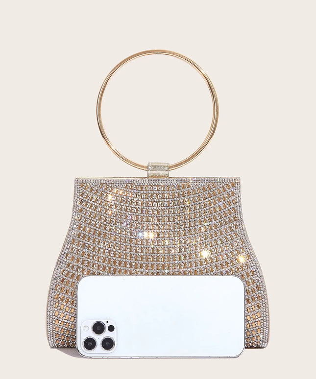 Dropshipman Women's Diamond Handbags Rhinestones Evening Bags Bridal Stones Clutch Purse Lady Clutches Bags Party Wedding Evening Bag Female