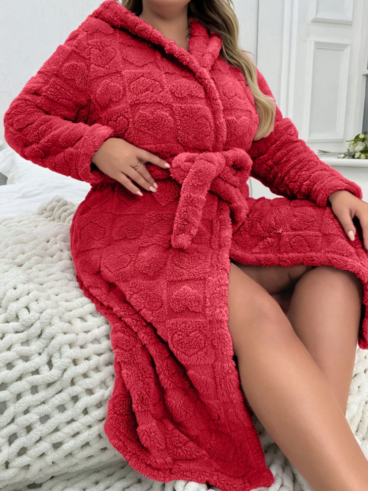 KissICON Women'S Elegant V-Neck Long Sleeve Robe - Cozy