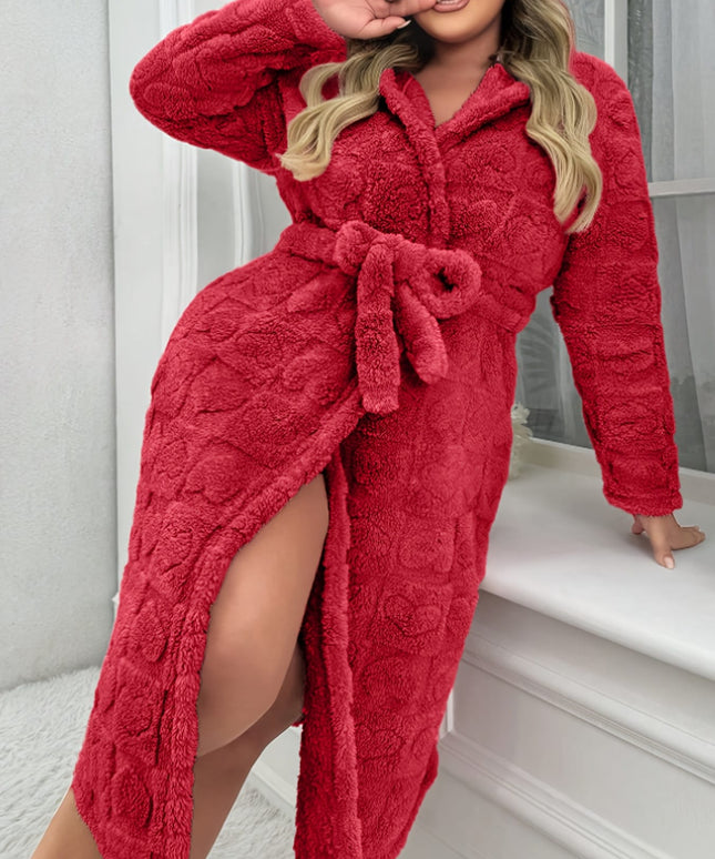 KissICON Women'S Elegant V-Neck Long Sleeve Robe - Cozy