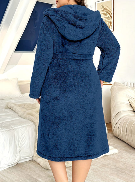 KissICON Women's Extra Large Hooded Bathrobe Robe - Plush